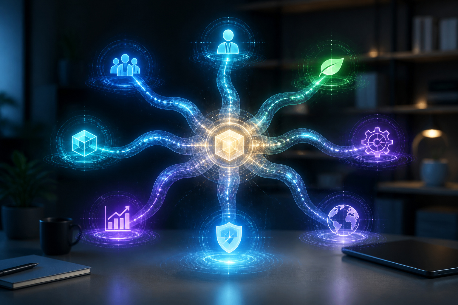 Diagramme fonctionnel holographique complexe