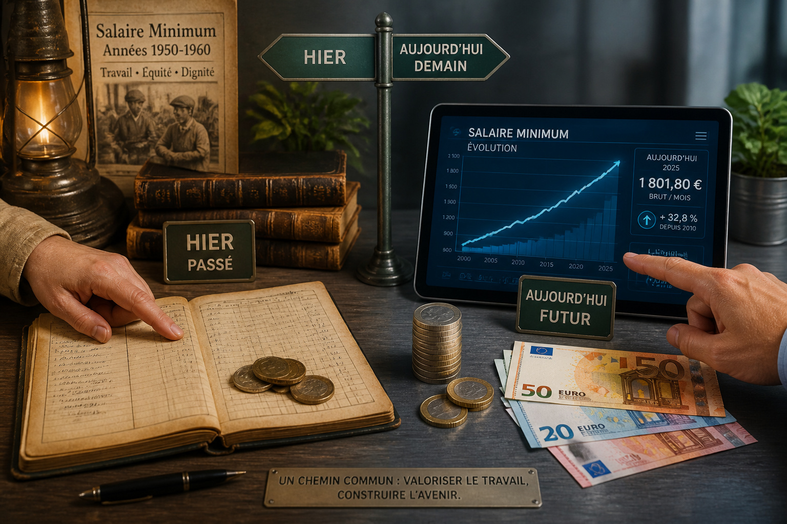 Evolution du salaire minimum passe et avenir