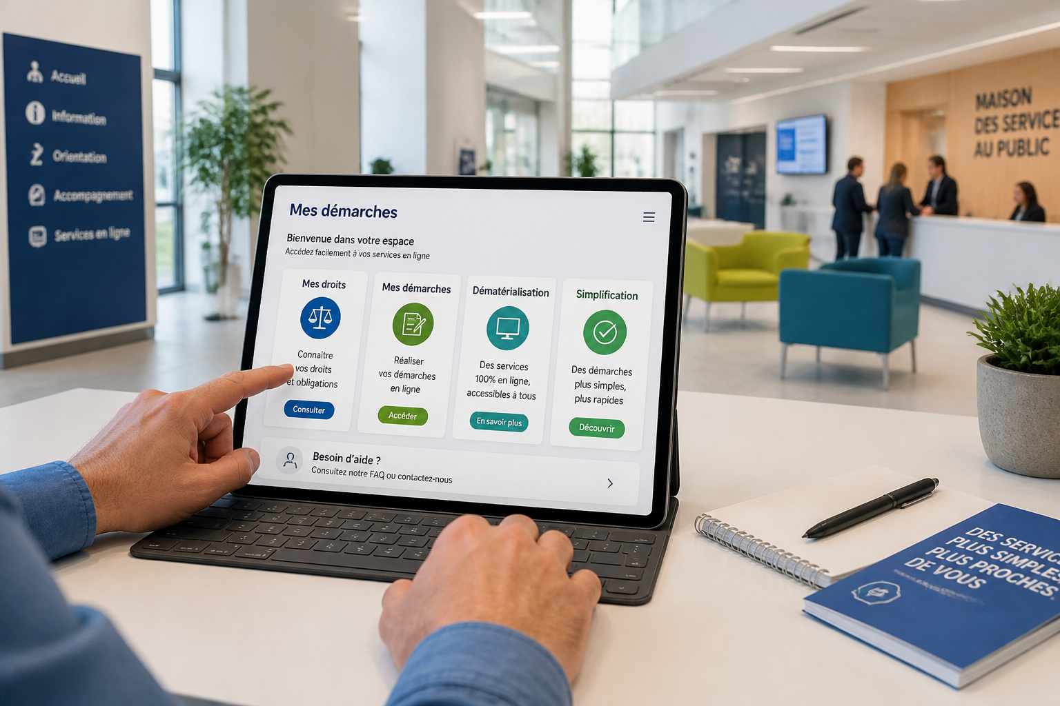 Interface moderne pour demarches administratives