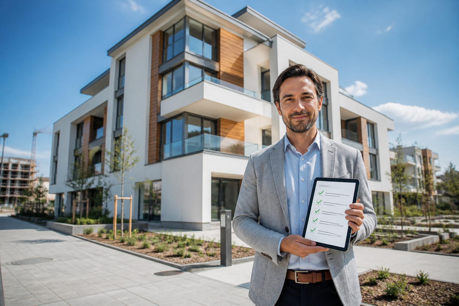 Achevement de projet immobilier moderne