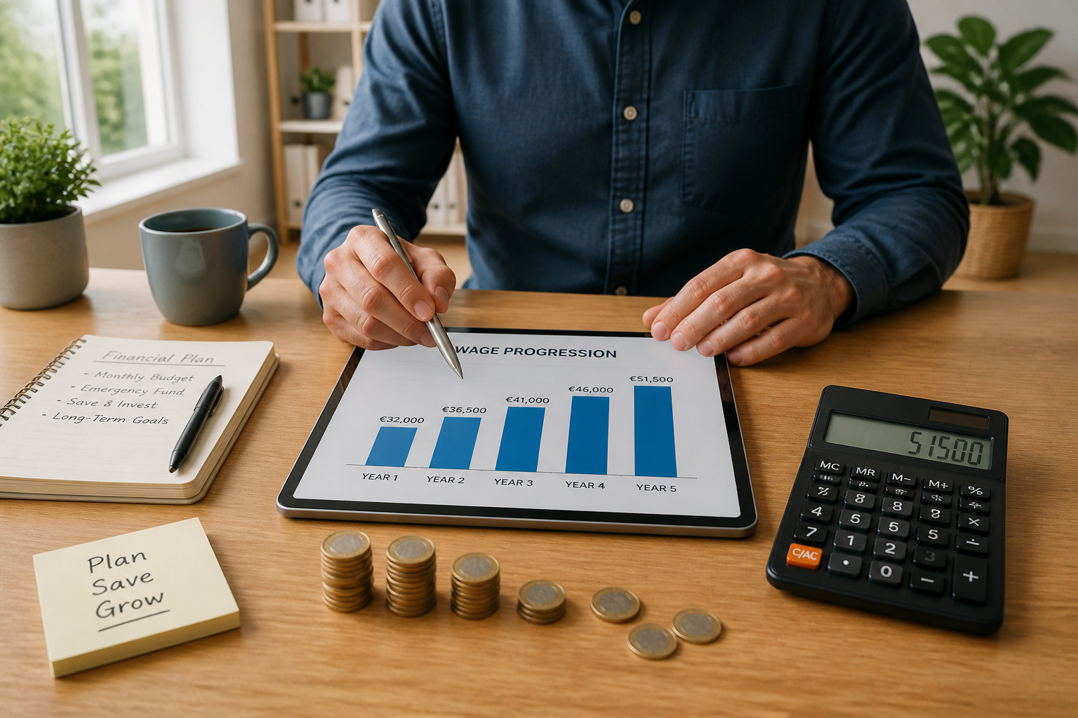 Planification financiere et progression salariale