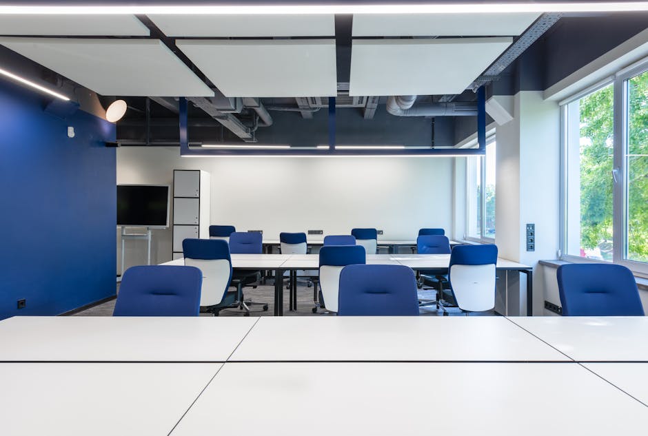 Espace de travail moderne et lumineux