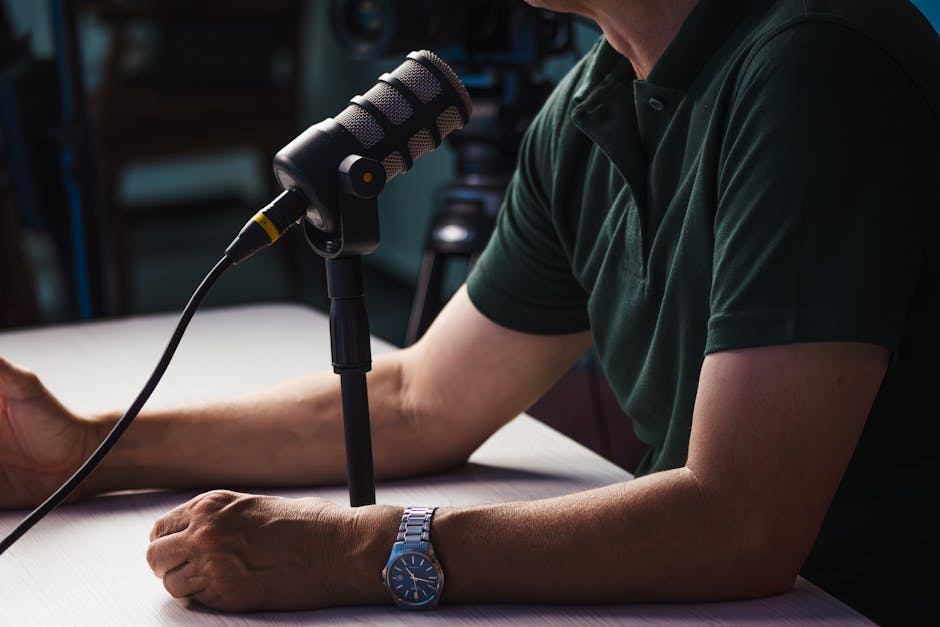Studio d'enregistrement et microphone
